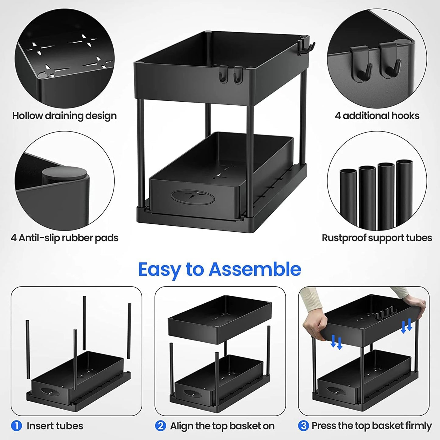 2 Tier Under Sink Organizer