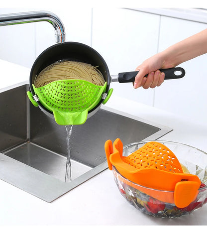 Universal Silicone Clip-on Pan Pot Strainer