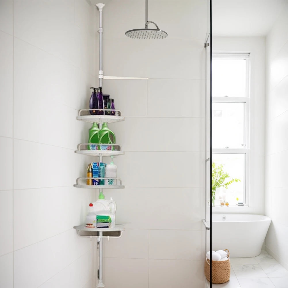 Telescopic Rod 4 Tier Corner Organizer