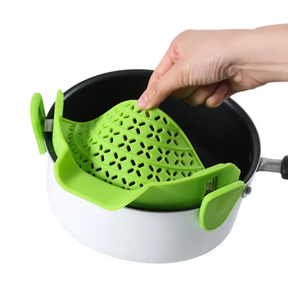 Universal Silicone Clip-on Pan Pot Strainer