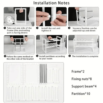 Kitchen Counter Shelves Cabinet Organizer