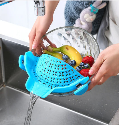 Universal Silicone Clip-on Pan Pot Strainer