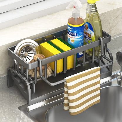 Kitchen Stainless Steel Sink Drain Shelf Organizer