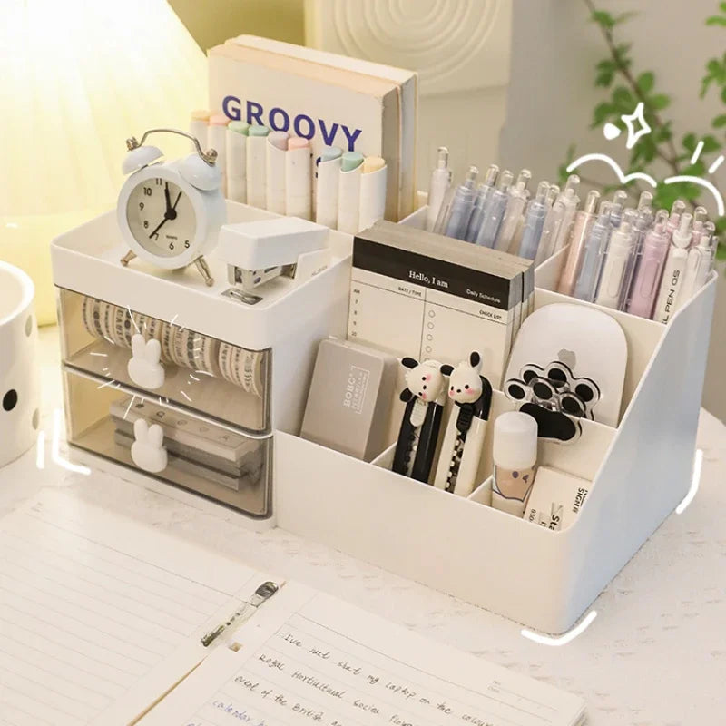 Desktop Transparent Organizer with Drawers