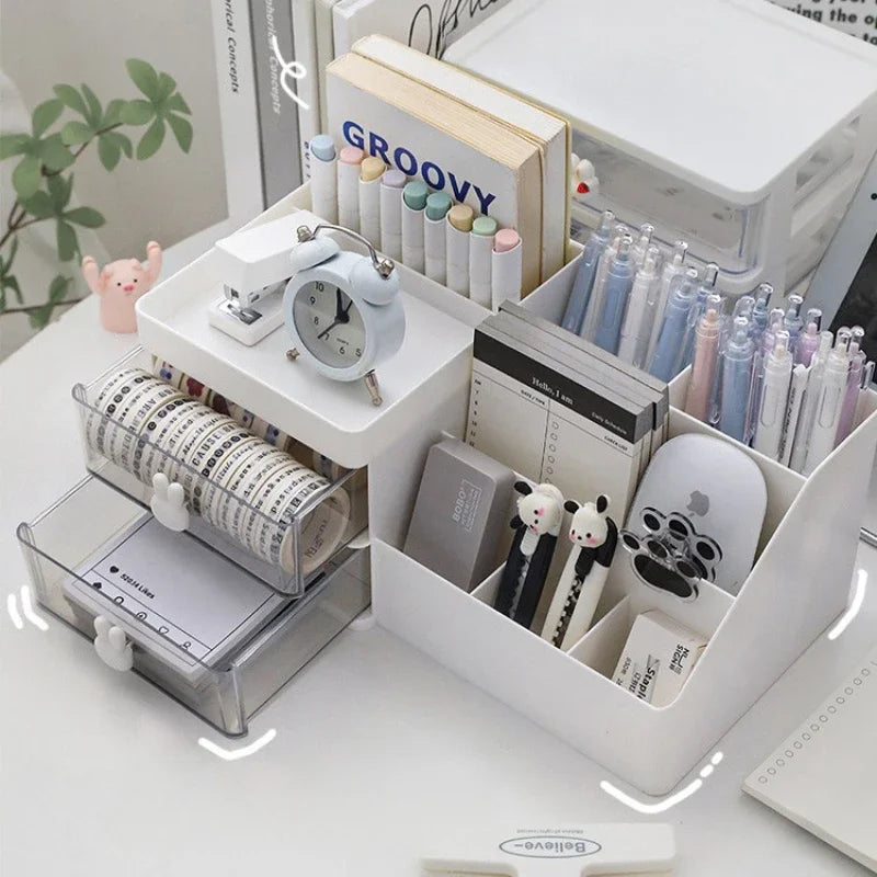 Desktop Transparent Organizer with Drawers