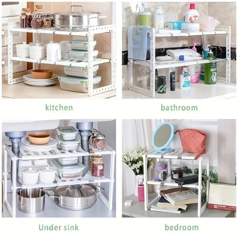 Kitchen Counter Shelves Cabinet Organizer