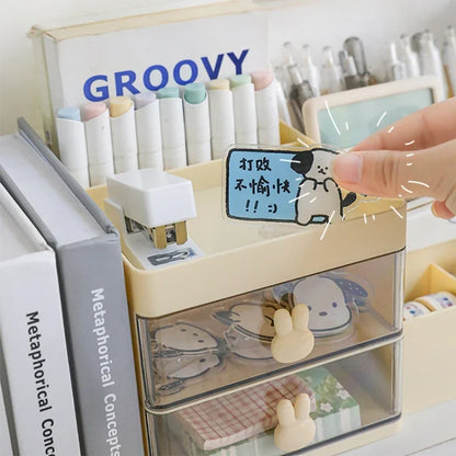 Desktop Transparent Organizer with Drawers