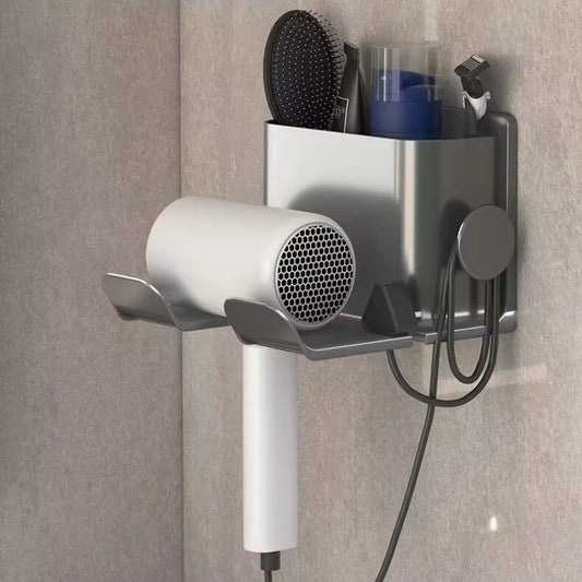 Wall Mounted Hair Dryer Bathroom Organizer