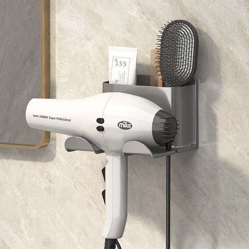 Wall Mounted Hair Dryer Bathroom Organizer