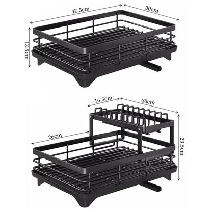 Adjustable Dish Drying Rack Organizer