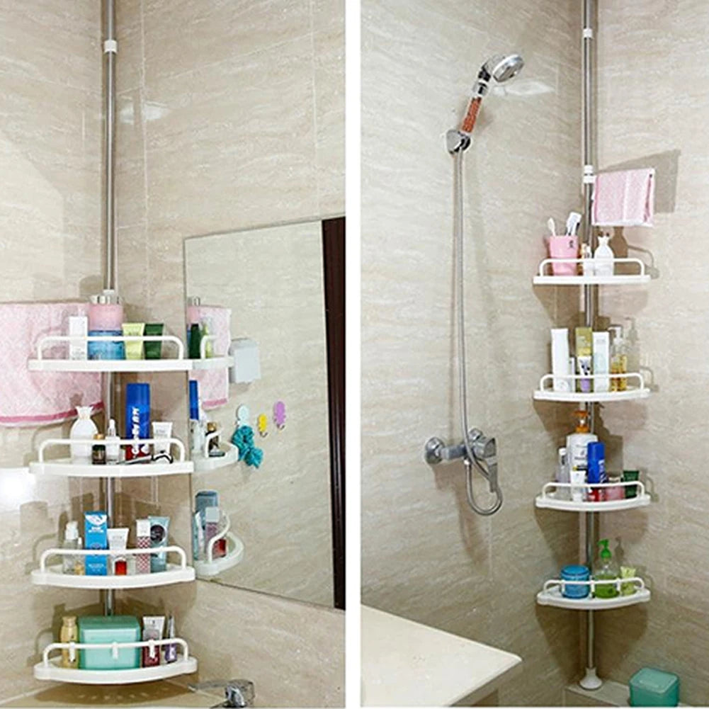 Telescopic Rod 4 Tier Corner Organizer