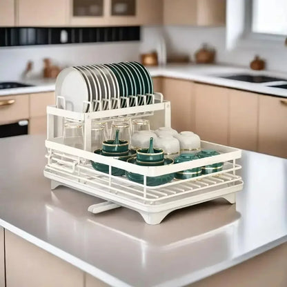 Adjustable Dish Drying Rack Organizer