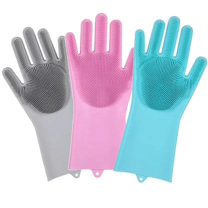 Magic Silicone Dishwashing Cleaning Gloves