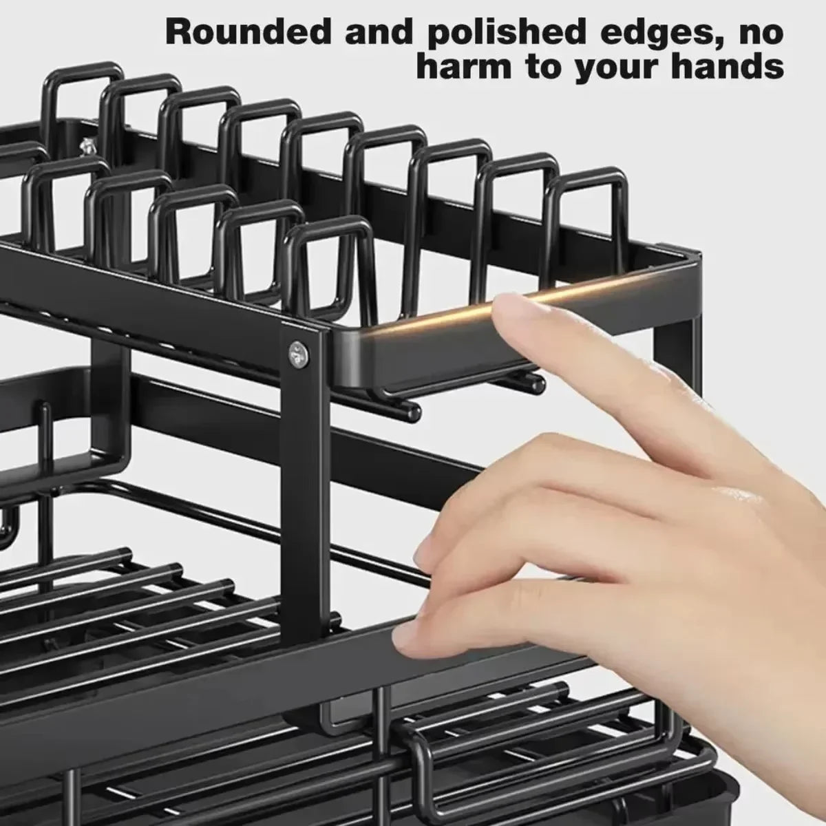 Adjustable Dish Drying Rack Organizer